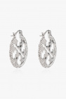 Tory Burch SILVER ‘Miller’ earrings with logo