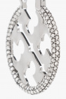 Tory Burch SILVER ‘Miller’ earrings with logo