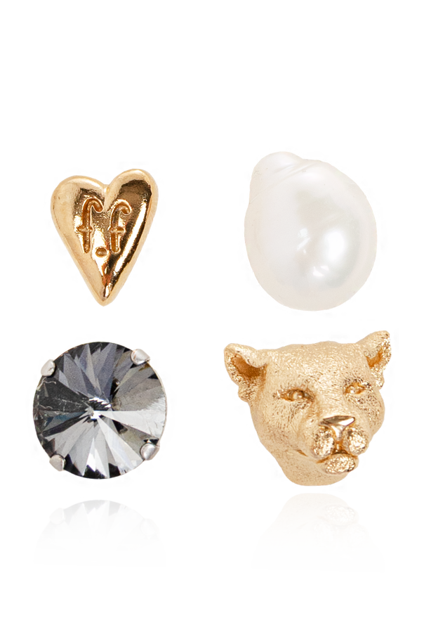 Set of four asymmetric earrings od forte_forte