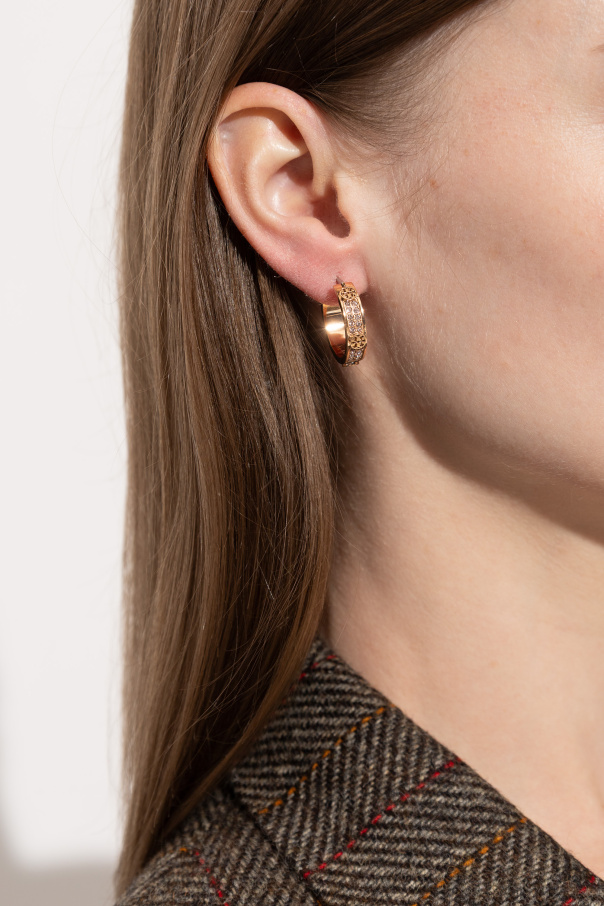 Tory Burch Pendientes redondos con brillantes cristales