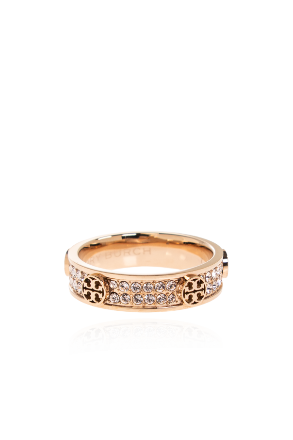Ring with shimmering crystals od Tory Burch