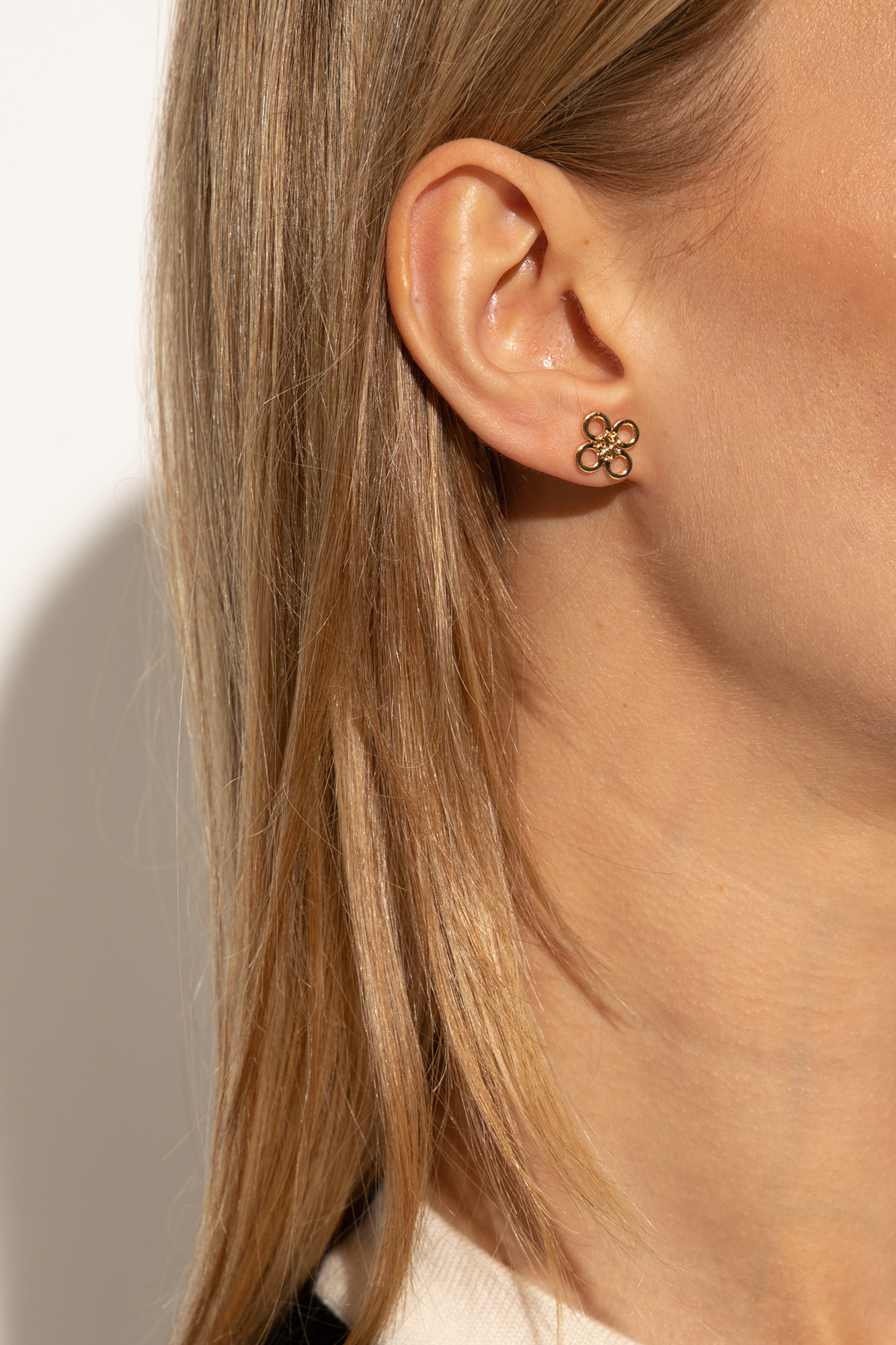 Tory Burch Small Kira clover-stud Earrings - Gold