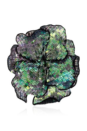 Sequin floral brooch