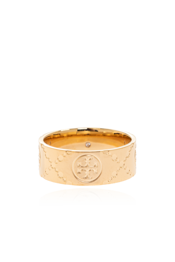 Ring with engraved logo od Tory Burch
