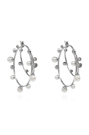 Earrings with glass pearl