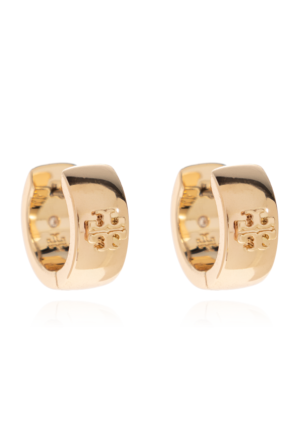 Brass earrings with logo, zdjęcie 1 Brass earrings with logo od Tory Burch