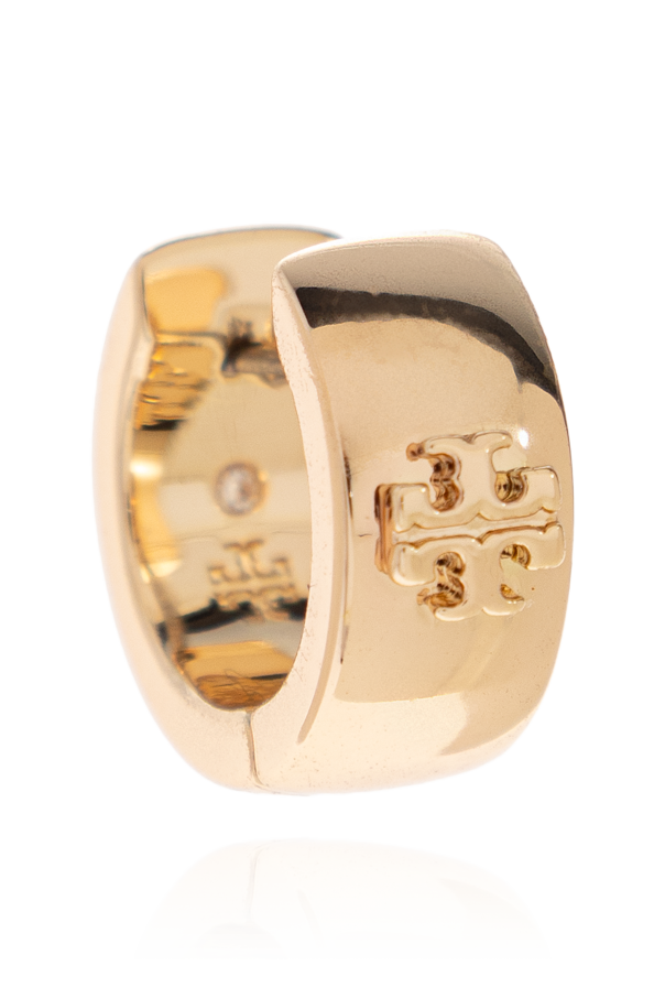 Tory Burch Brass earrings with logo