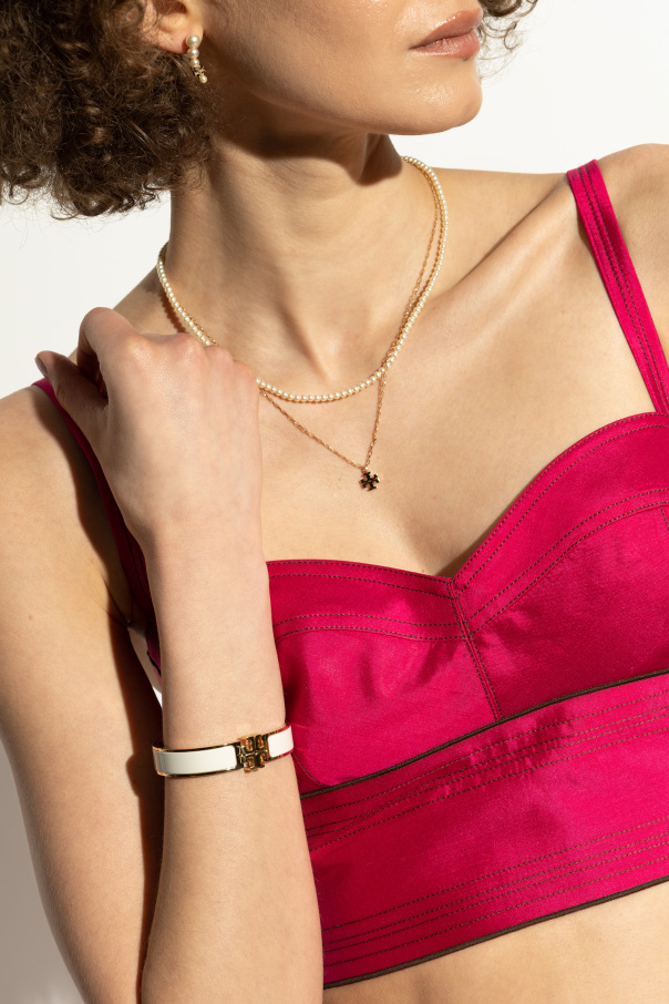 Tory Burch Brass bracelet with logo