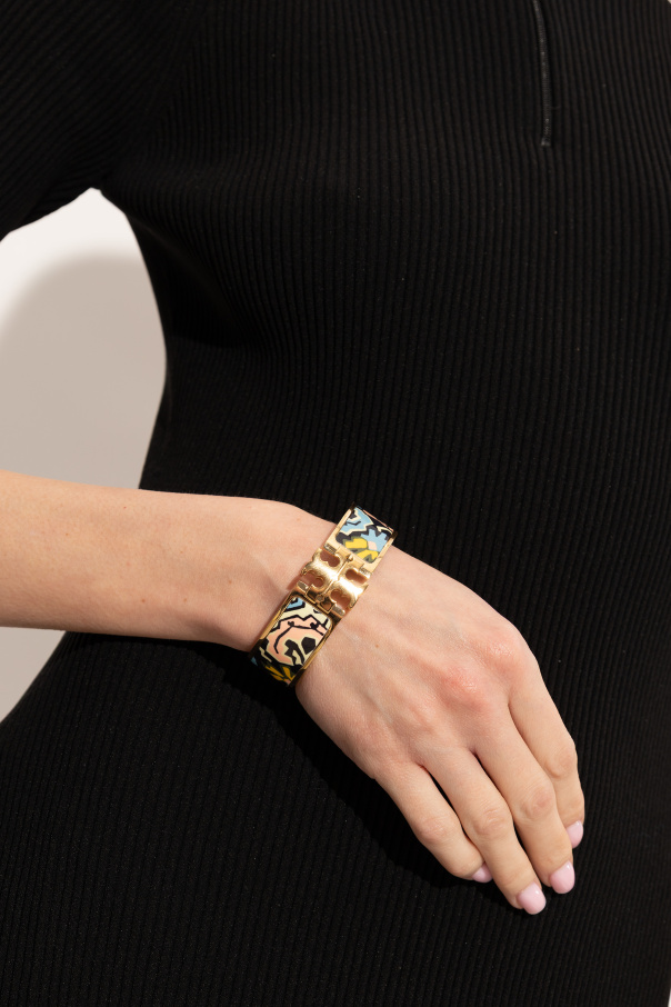 Tory Burch Brass bracelet with logo
