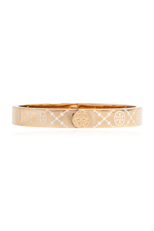 Brass bracelet with logo od Tory Burch