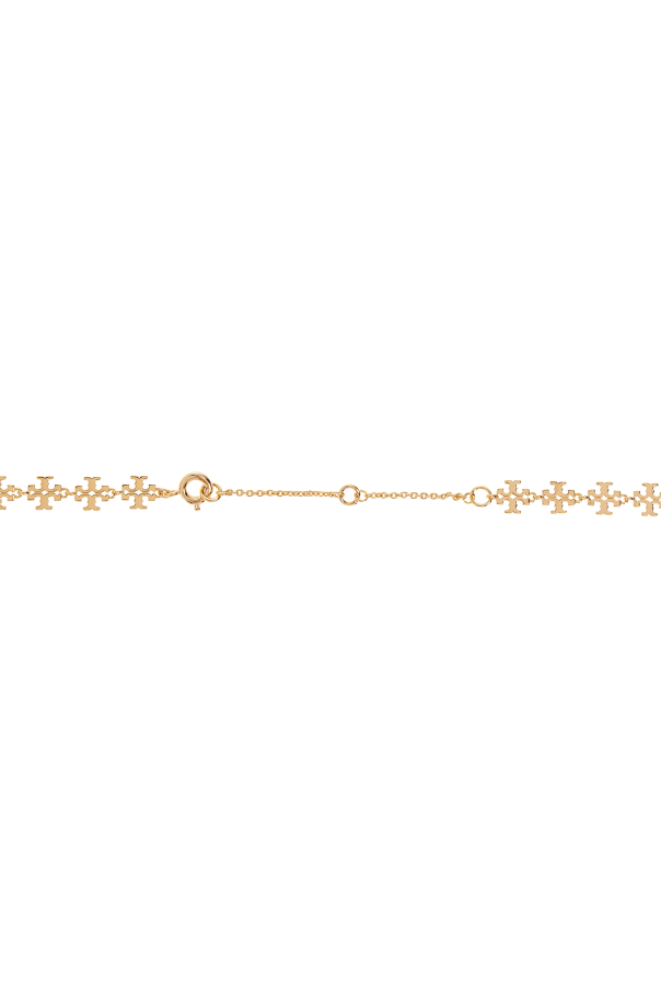 Tory Burch Mosiężny naszyjnik z logo