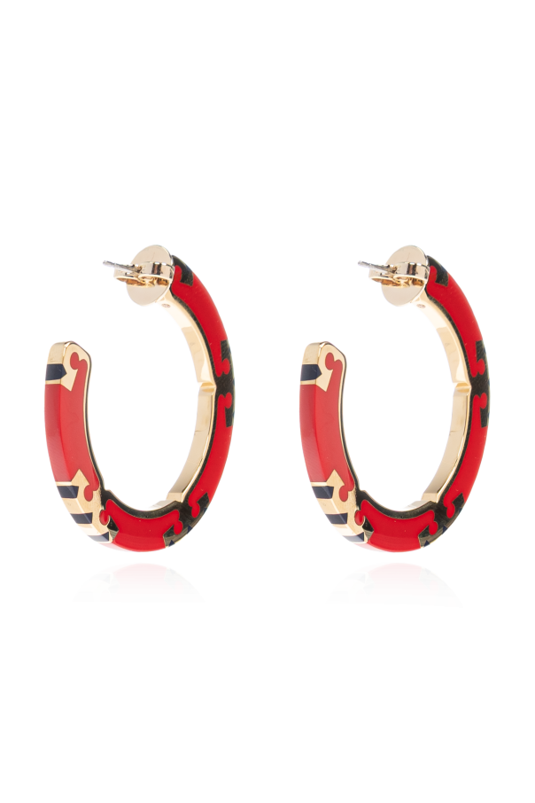 Tory Burch Round earrings with logo