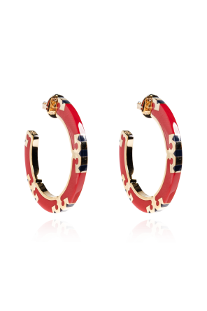 Runde Ohrringe mit Logo