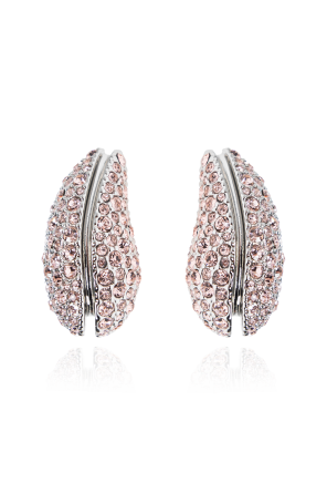 Earrings with shimmering crystals