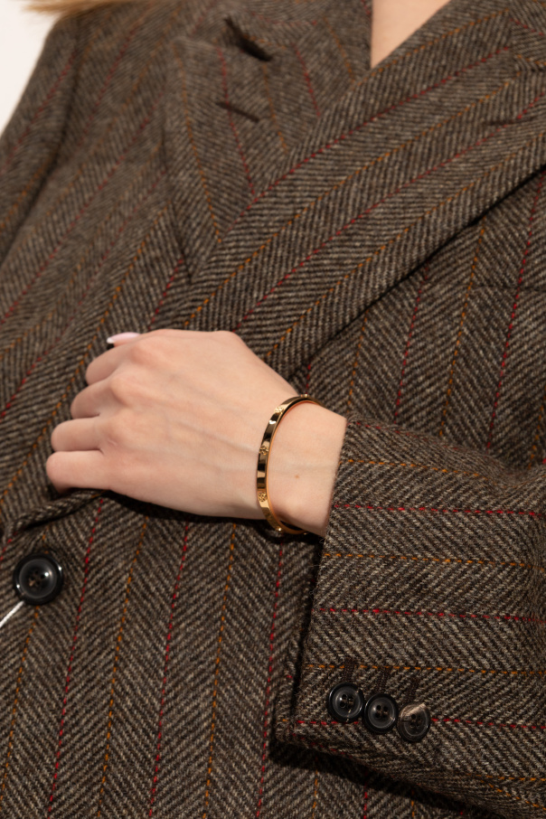 Tory Burch Brass bracelet with logo