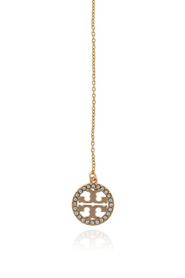 Tory Burch Długie kolczyki z połyskującymi kryształami