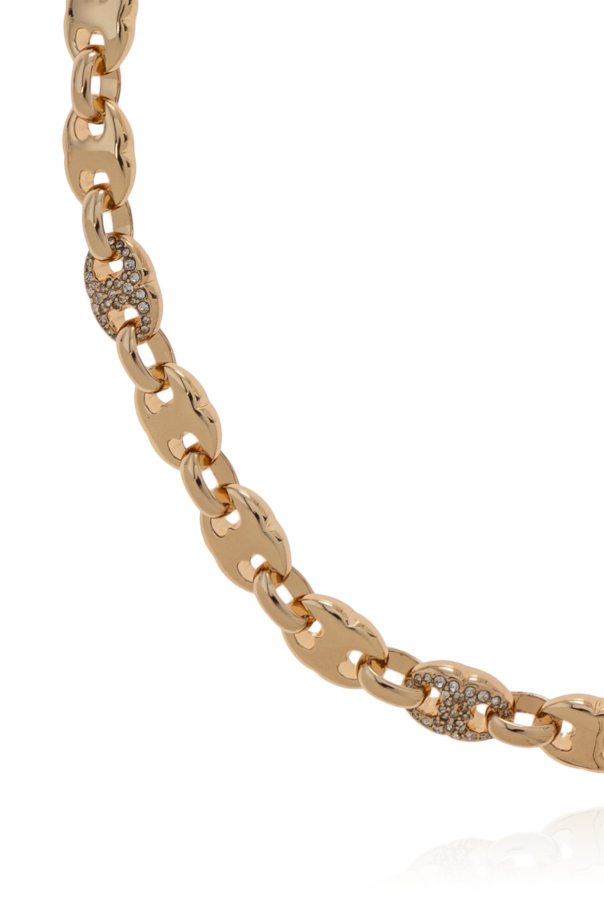 Tory Burch Halskette mit funkelnden Kristallen