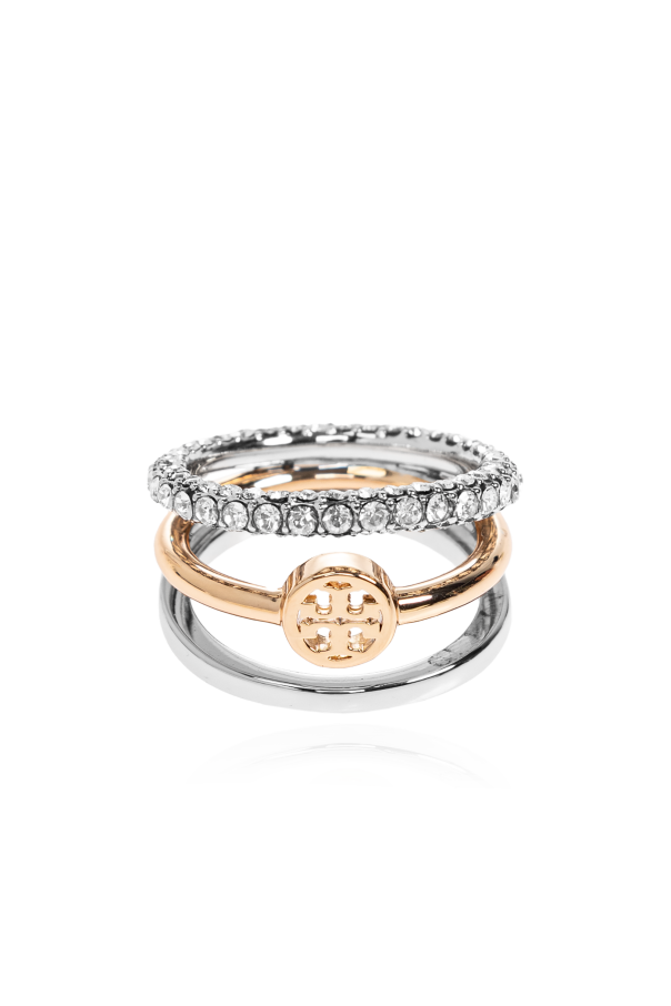 Ring with shimmering crystals od Tory Burch