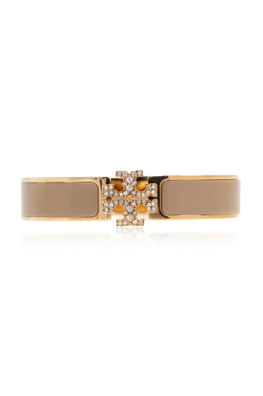 Bracelet with logo set with sparkling crystals