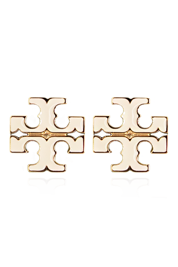 Earrings in the shape of a logo od Tory Burch