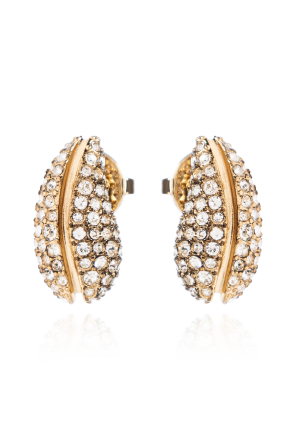 Earrings with shimmering crystals