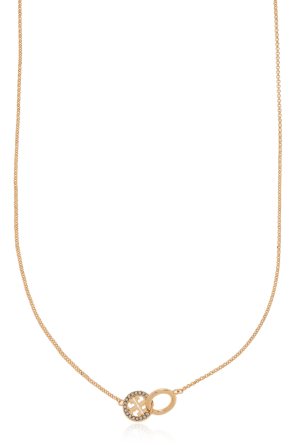 Colgante con logotipo adornado con brillantes cristales