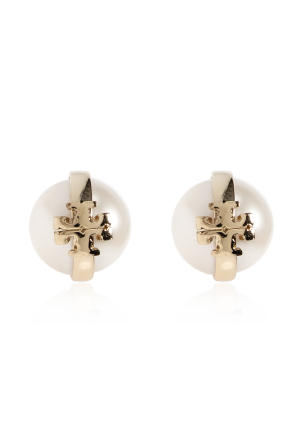 Earrings with glass pearl