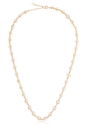 Necklace with glass pearls