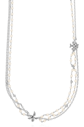 Collar corto con perlas de vidrio