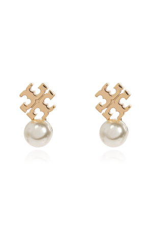 Earrings with glass pearl