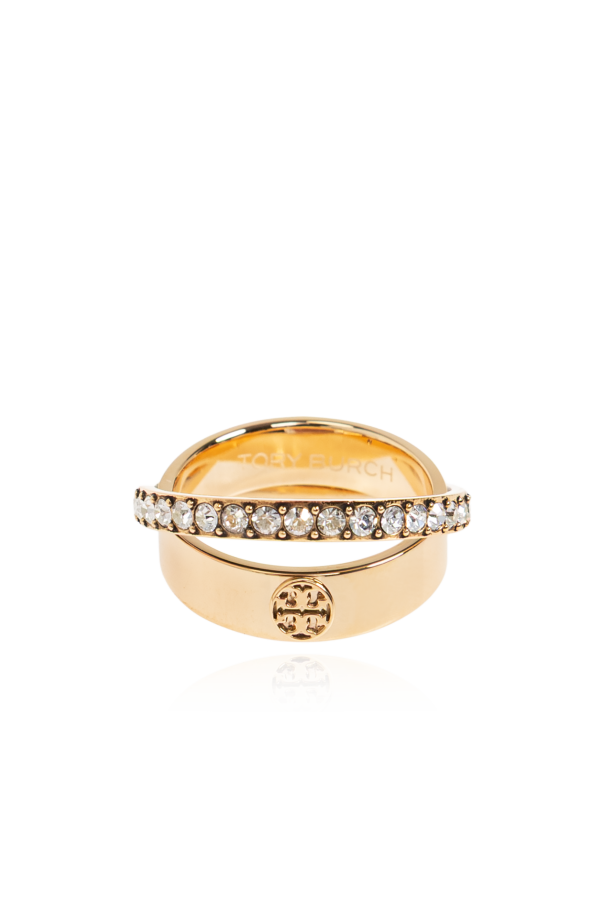 Ring with shimmering crystals od Tory Burch