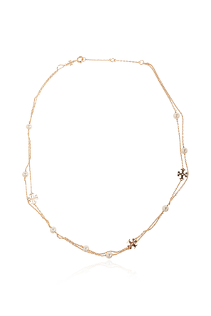 Necklace with glass pearls