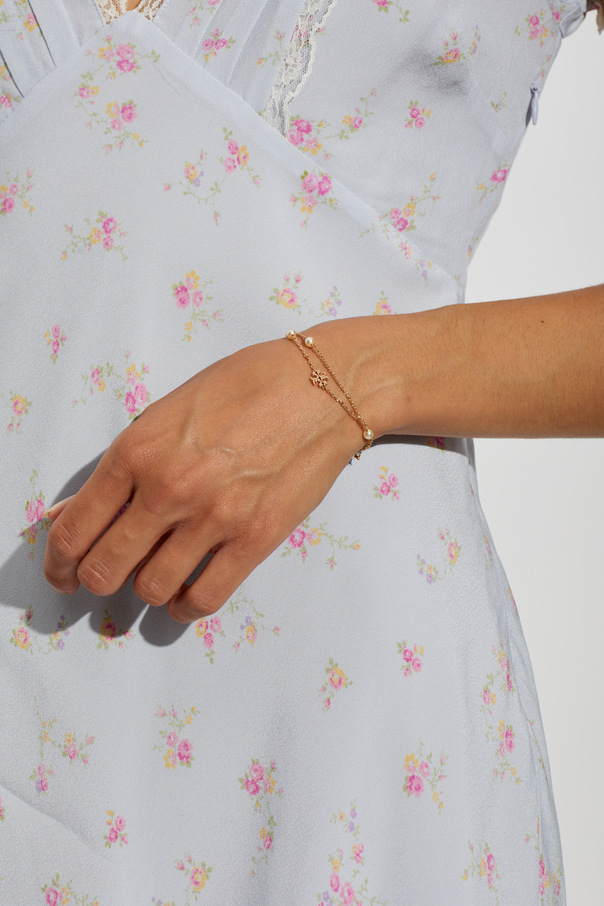 Tory Burch Pulsera con perlas de vidrio