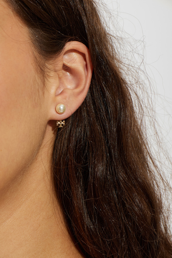 Tory Burch Pendientes con perla de vidrio