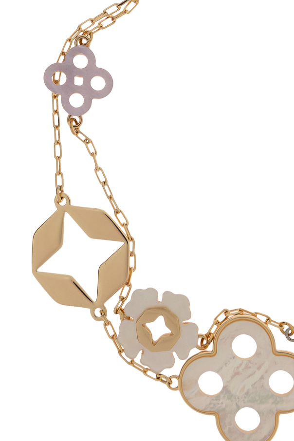 Tory Burch Bracelet with mother-of-pearl and shimmering crystals