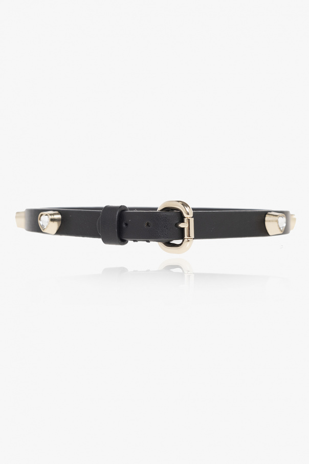 Red embellished valentino Leather choker