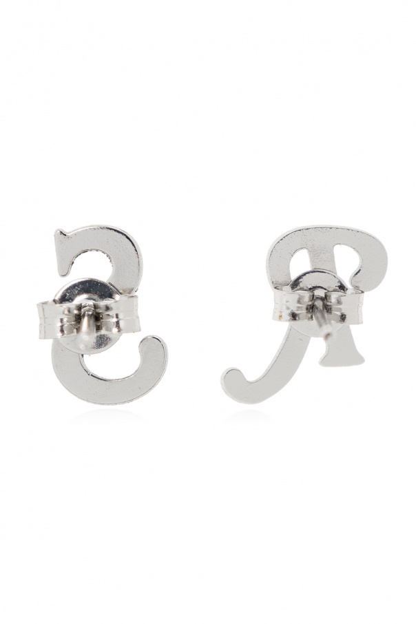 Raf Simons SILVER Earrings with logo