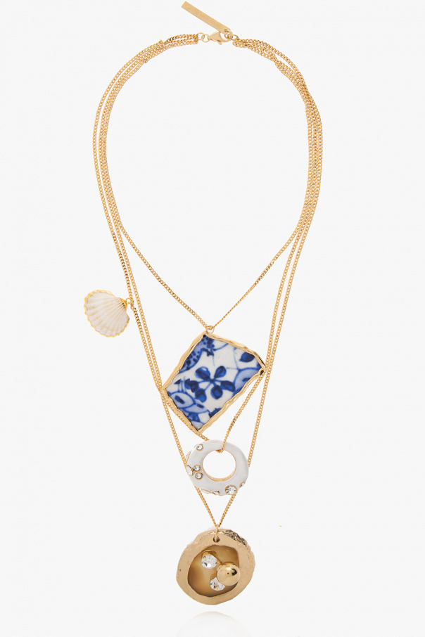 Dries Van Noten Brass necklace with charms