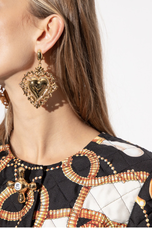 Brass clip-on earrings od Moschino