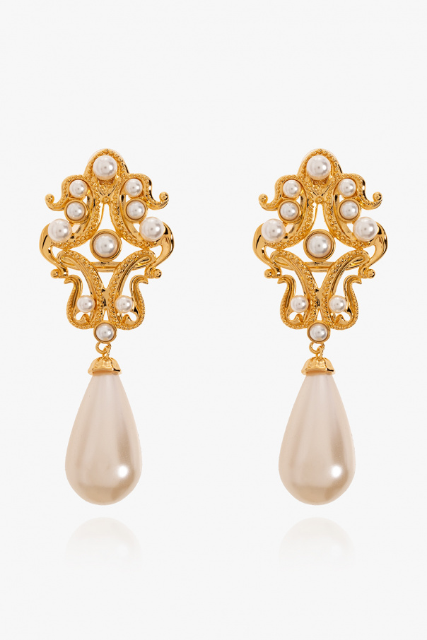Moschino Pearl clip-on earrings