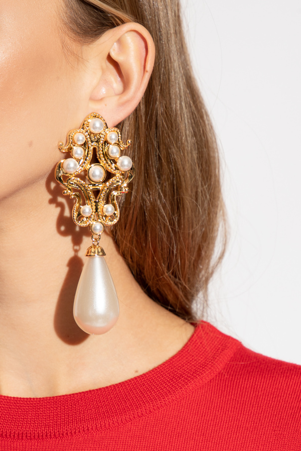 Moschino MOSCHINO PEARL CLIP-ON EARRINGS