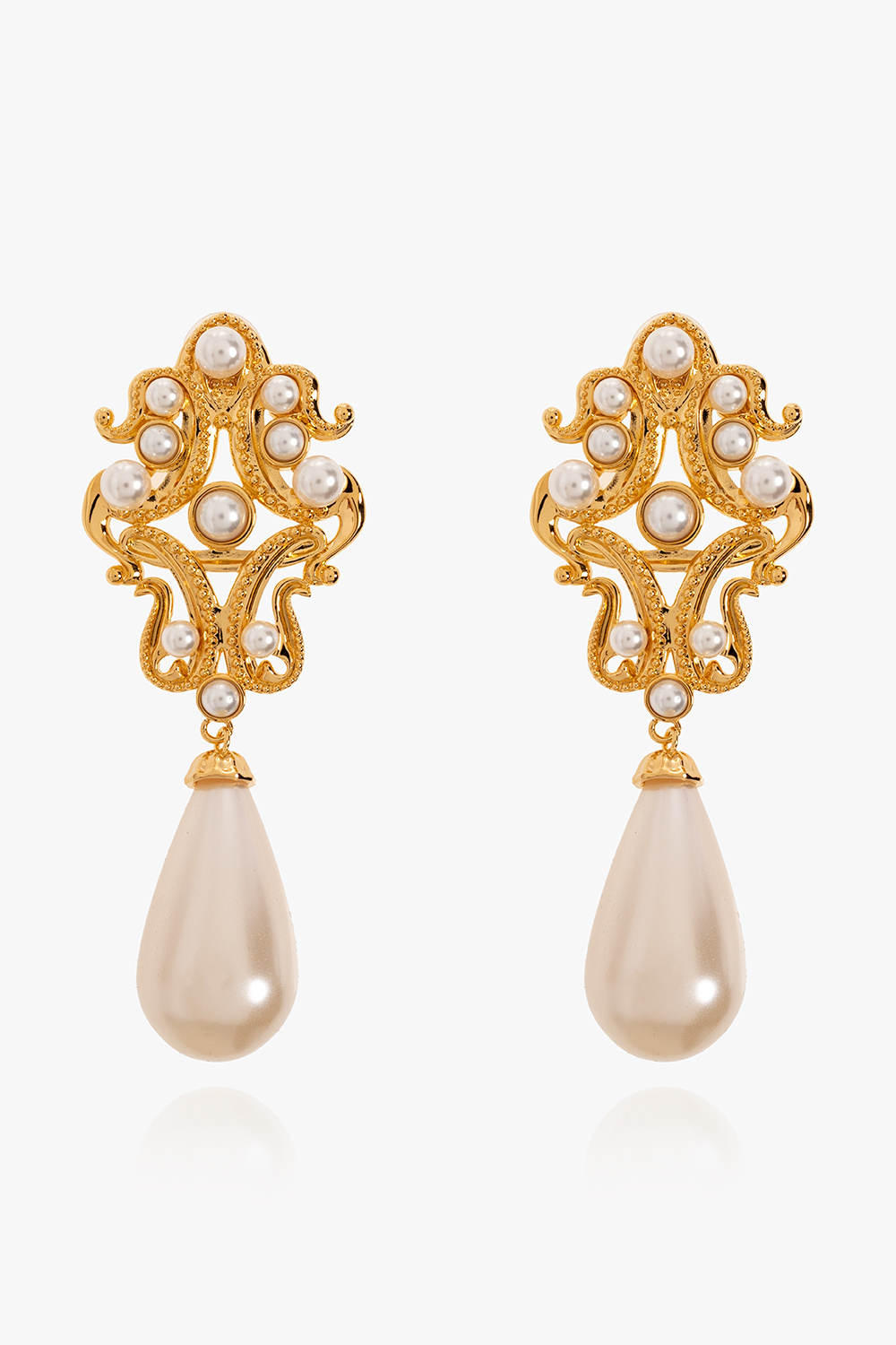 Moschino Pearl clip-on earrings