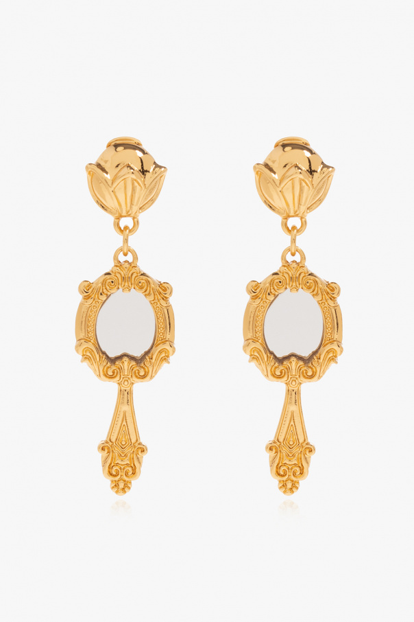 Moschino Brass clip-on earrings