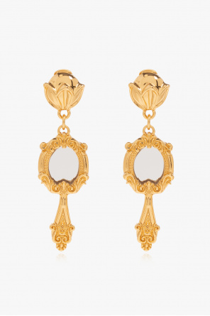 Brass clip-on earrings od Moschino