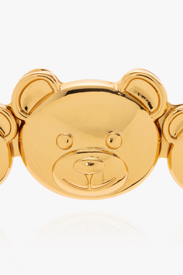 Moschino GOLD Teddy bear head brooch