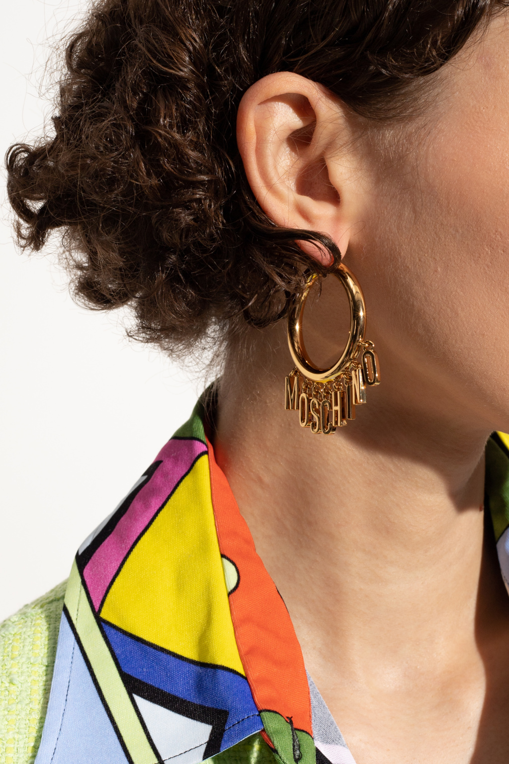 Moschino Branded hoop earrings
