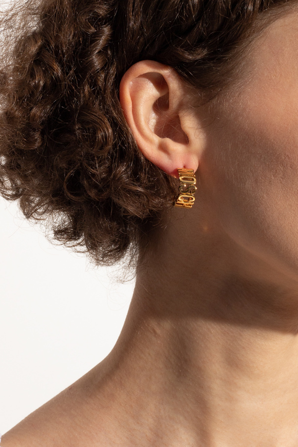 Moschino Branded hoop earrings