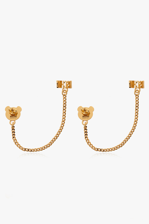 Moschino Drop earrings with logo