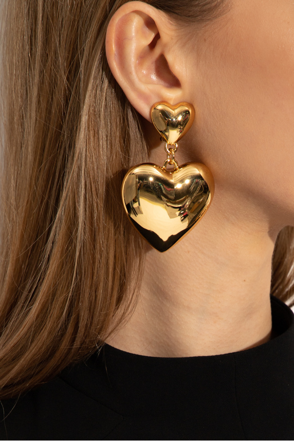 Moschino Heart-shaped clip-on earrings