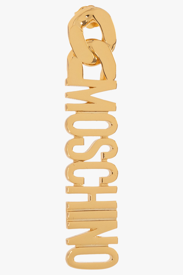 Moschino Brass earrings with logo